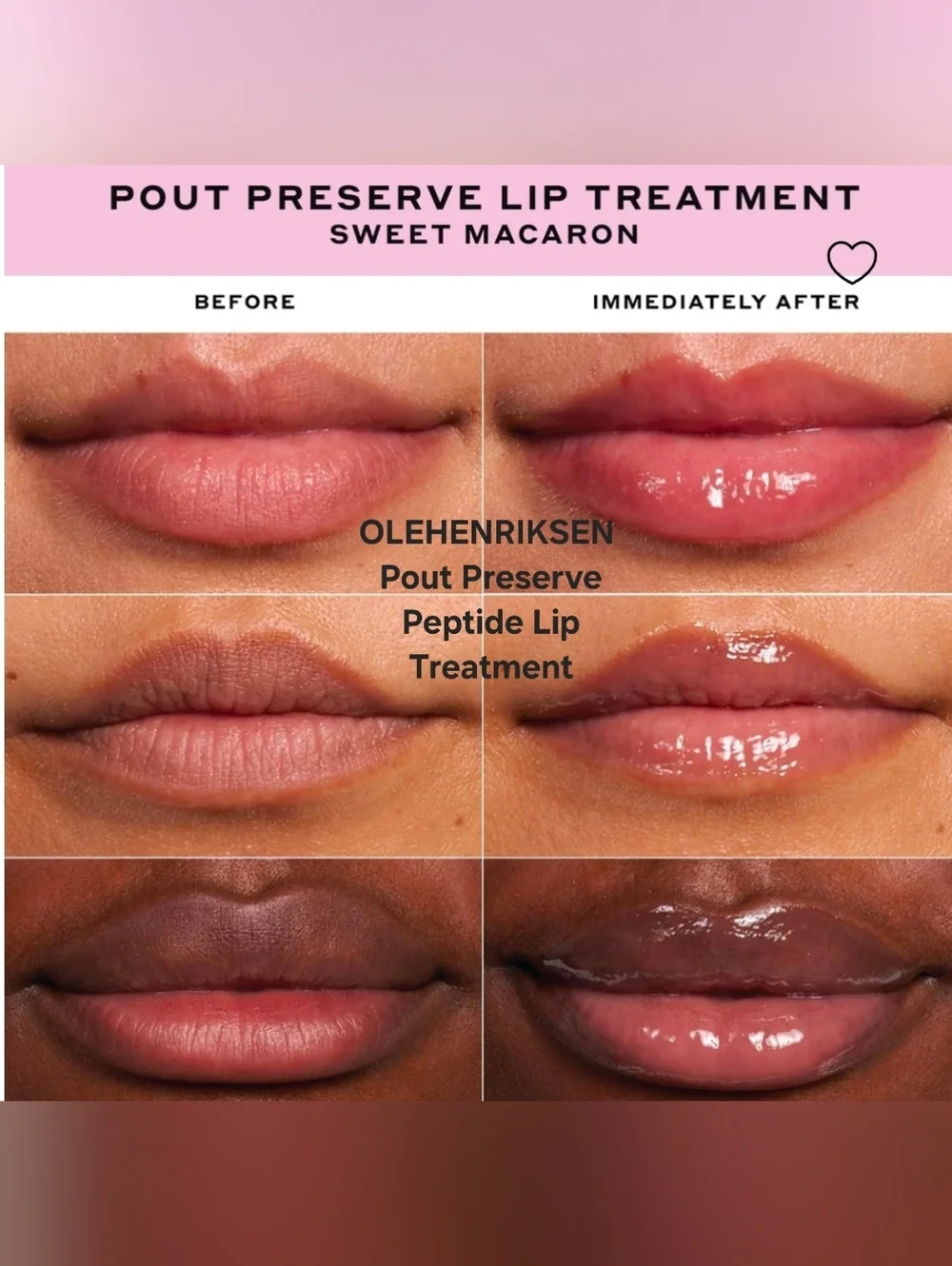 OLEHENRIKSEN Pout Preserve Peptide Lip Treatment SWEET MACAROON. BNIB